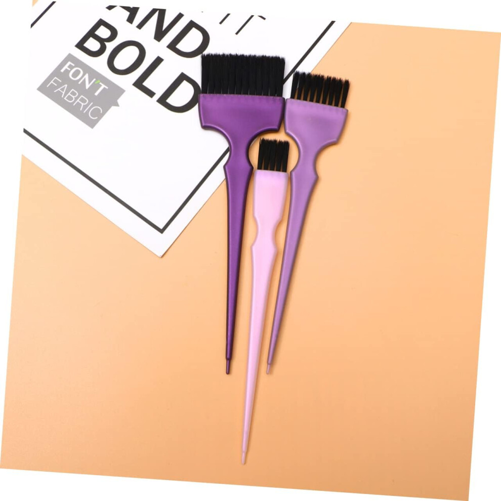 Hkhbjs Hair Dyeing Tool Set 3Pcs Purple Hair Coloring Dyeing Applicators Large Medium Small Sizes Salon Barber Accessories