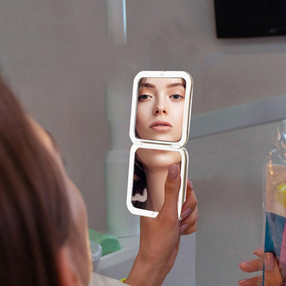 Hkhbjs Travel Compact Mirror Folding Square Pocket Mirror Double Sided Makeup Mirror Handheld Cosmetic