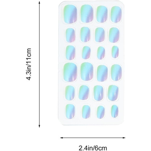 24Pcs False Nail Tips Cartoon Press-On Manicure Nails for 6 Boxes for Assorted style 1