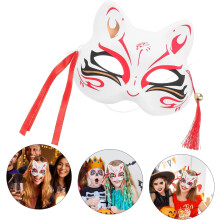 Japán róka félmaszk Egyedi cosplay maszk álarcosbálra Halloween jelmezes partikra Kényelmes kialakítás
