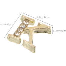 1 set di ciondoli per unghie a forma di lettera in lega, ornamenti per nail art per un design creativo della manicure