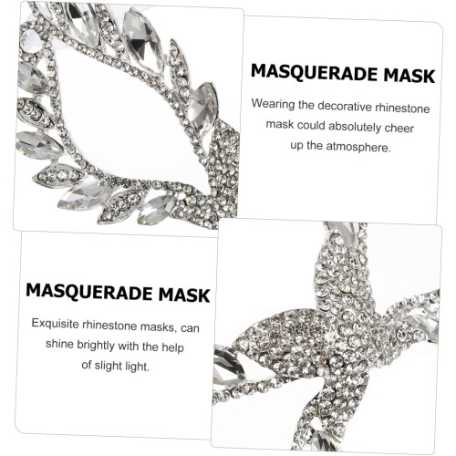 Strass-Halbmaskerade für Damen – Elegantes Kostümaccessoire
