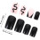 24pcs Black Snake Pattern Press on Nails Set for Women Detachable False Nail Tips 2