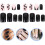 24pcs Black Snake Pattern Press on Nails Set for Women Detachable False Nail Tips 8