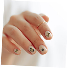 16 stuks cartoon nagelstickers DIY nagelstickers voor dames en gelmanicure, schattig ontwerp