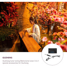 Spezielles Guzheng-Stimmgerät 3-in-1 Musikinstrumenten-Stimmgerät mit kontrastreichem LCD-Bildschirm und präziser Stimmung