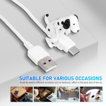 USB-C-Kabel 1,7, Auto-USB-C-Kabel, niedliches Hunde-USB-C-Kabel mit Schnellladefunktion