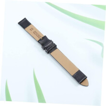 Bracelet de montre en cuir noir ultrafin véritable, bracelet de rechange en cuir de vachette.