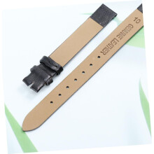 Leather Watch Strap Black Ultrafine Genuine Cowhide Replacement Band
