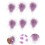 6pcs Fluffy Pompom Nail Decors Cute Removable Nail Art Decorations 3