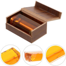 Colofonia di alta qualità per archetto di violino con custodia in legno, colore caffè, a bassa emissione di polvere, ecologica.