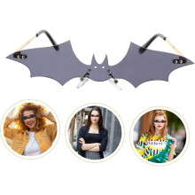 Ochelari de soare cu liliac pentru petrecere, Halloween, Rave, ochelari de soare fără ramă, ochelari de liliac pentru femei și bărbați