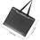 8k Portable Plastic File Organizer Bag with Zipper Handle, Black Document Pouch 1