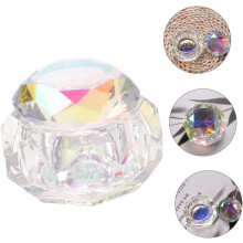 Crystal Nail Bowl Dappen Dish Nail Art Cup Manicure Tool para pó líquido