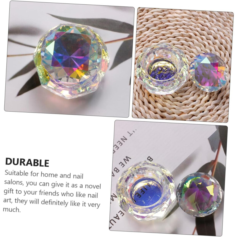 Hkhbjs Crystal Nail Bowl Dappen Dish Nail Art Cup Manicure Tool For Liquid Powder