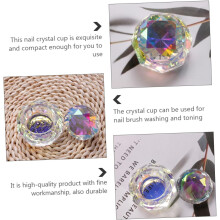 Bol de unghii de cristal Dappen Dish Nail Art Cup Manichiură Instrument pentru pulbere lichidă
