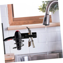 Wall Mounted Hair Dryer Holder Aluminium Alloy Hair Curler Shelf Dryer Support for Bathroom