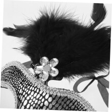 Bling-naamiaismaski höyhenillä ja PVC-reunuksella naisille Halloween-karnevaalitanssijuhliin