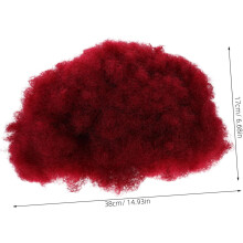 Fluffy Afro Wig for Women Short Curly Heat Resistant Fiber Elastic Fit Cosplay Party Role Play Halloween