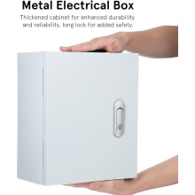 Wandmontage metalen elektrische aansluitdoos 250x300x140mm, verdikte uitvoering voor stroomdistributie