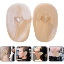 3pairs Hair Dye Earmuffs Silicone Ear Covers for Washing Hair Ear Protection Covers for Salon
