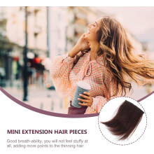 unsichtbare Mini-Haarteile zum Einclipsen, Echthaar-Extensions, flauschig, kurz, dick, für Damen, Volumenverstärker