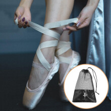 Dance Shoe Bag Portable Ballet Shoe Storage Pouch with Drawstring Closure Lightweight Organizer