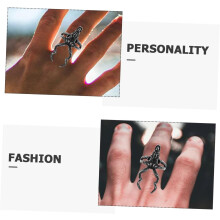 Vintage Sheep Skull Ring Titanium Steel Finger Ring for Men Retro Style Jewelry for Everyday Wear