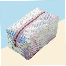 3pcs coreano design cosméticos saco grande capacidade sanitário saco de viagem zíper carregar caso