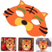Máscara de tigre Máscara de traje de meio rosto para festas de aniversário de Halloween Vestir eventos realistas
