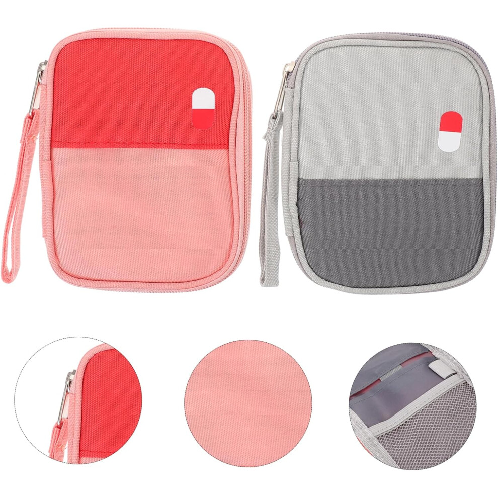 Hkhbjs Medical Pouches First Aid Pouches Portable Medicine Storage Bag Waterproof Oxford Fabric Classification Design