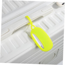 Etiquetas de bagagem de silicone Conjunto de 3, etiquetas de saco flexível para malas