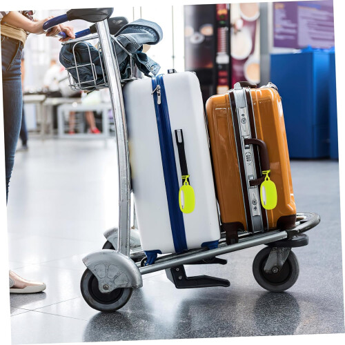 Set de 3 etichete de bagaje din silicon, etichete flexibile pentru valize