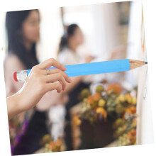 Wooden Jumbo Pencil 35cm Large Blue Pencil Prop for School Home Office Kids Preschoolers Writing Supplies