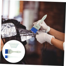 Hair Dye Bowl and Brush Set Blue Iridescent Soft Bristle Brush Mixing Tint Bowl for Salon and Home Hair Coloring