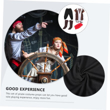 1 Set Halloween-Piratenkostüm für Herren, Cosplay-Outfit-Zubehör für Rollenspiele und Aufführungen