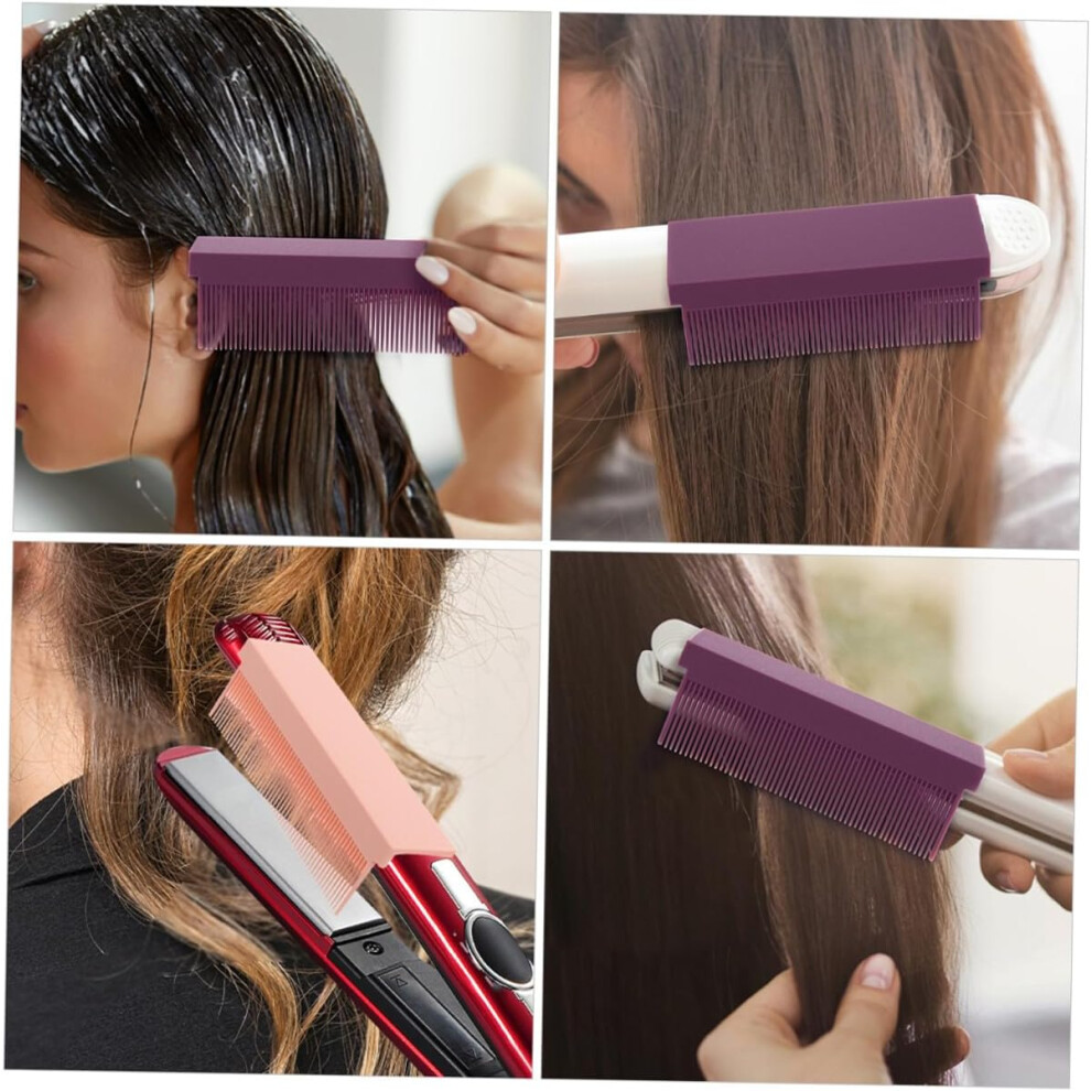 Hkhbjs Unisex 2Pcs Hair Straightener Comb Detachable Salon Barber Hair Ironing Comb Iron Attachment For Styling Tools