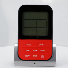 4 x AAA-Batterien (nicht im Lieferumfang enthalten) Kabelloses Kochthermometer mit zwei Sonden aus Edelstahl
