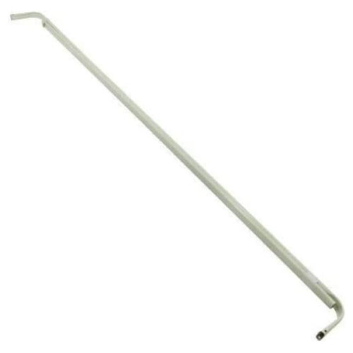Varão de cortina branco ajustável de 28 a 48 polegadas (71 a 122 cm), com projeção de 5,5 polegadas (14 cm). 1
