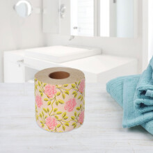 Toaletný papier z bambusovej buničiny s potlačou ruží, hromadne kúpiť toaletný papier na čistenie kúpeľne