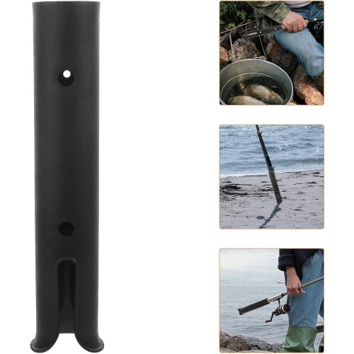 Support de canne à pêche monotube, fixation pour bateau, en plastique noir. 2