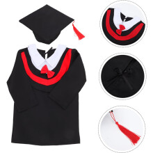 Adorable Boys and Girls Graduation Gown Hat Set 120cm for School Celebration
