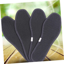 Bamboo Charcoal Insoles Shoe Pads 2 Pairs Size 46 Black Foot Care Insoles Breathable Deodorising Cushion