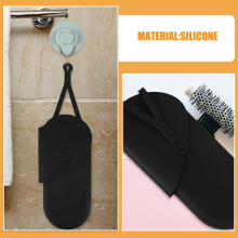 2er-Pack tragbare Aufbewahrungstaschen für Haarglätter und Lockenstab aus wiederverwendbarem Silikon – hitzebeständig und ideal für Reisen.
