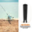 Support de canne à pêche monotube, fixation pour bateau, en plastique noir. 6