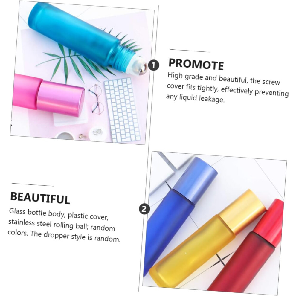 Hkhbjs Glass Roller Bottles 10Ml Small Compact Perfume Sub-Packing Bottles