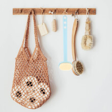 Badborstel voor lichaamsscrub, huidmassagetool, exfoliërende borstel voor onder de douche, zachte borstelharen.
