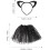 Black Cat Headband Cat Ears e cauda para Halloween Cosplay Acessórios 4