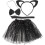 Black Cat Headband Cat Ears e cauda para Halloween Cosplay Acessórios 6