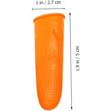 Halkfritt engångs orange skydd Halkskyddande fingertoppsskydd Förtjockat skydd för hantverk och hobbyer